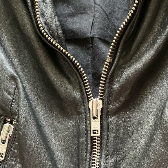 Muubaa black leather jacket US size 6 - Picture 4 of 6